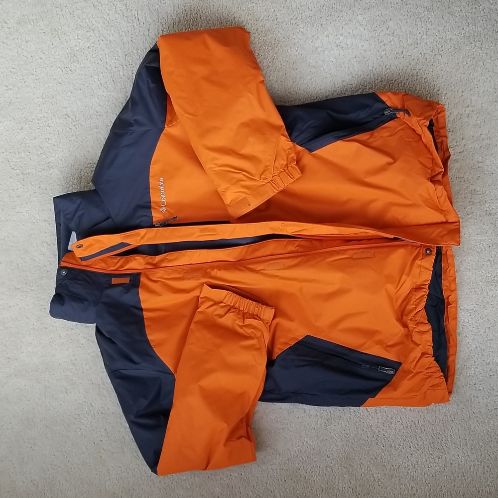 Columbia Interchange Orange Winter Jacket (with detachable shell) Size Men's L